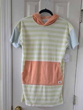 LITTLE CO BY LAUREN CONRAD BRAND GIRL'S HOODED TERRYCLOTH BEACH COVERUP SIZE 8